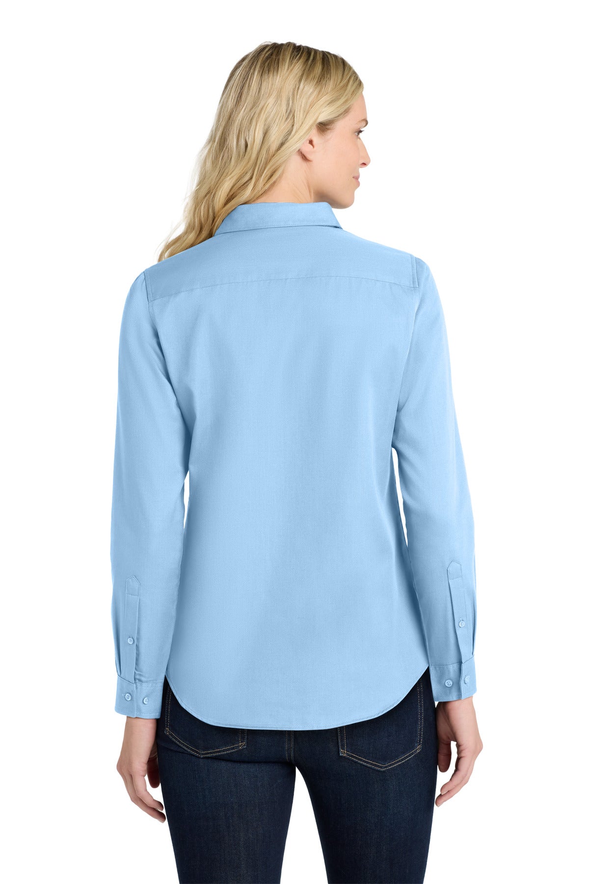 Port Authority Women's Long Sleeve SuperPro ReactTwill Shirt - Cloud Blue
