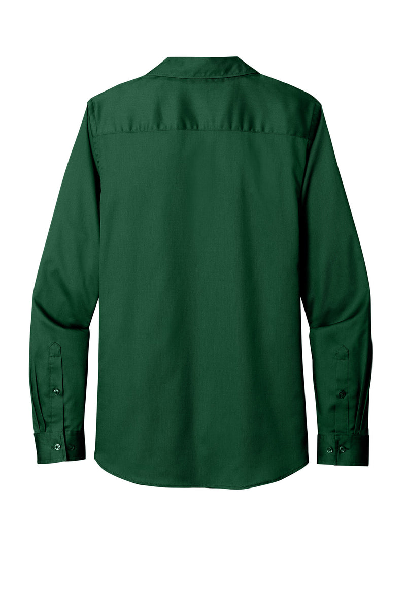 Port Authority Women's Long Sleeve SuperPro ReactTwill Shirt - Dark Green
