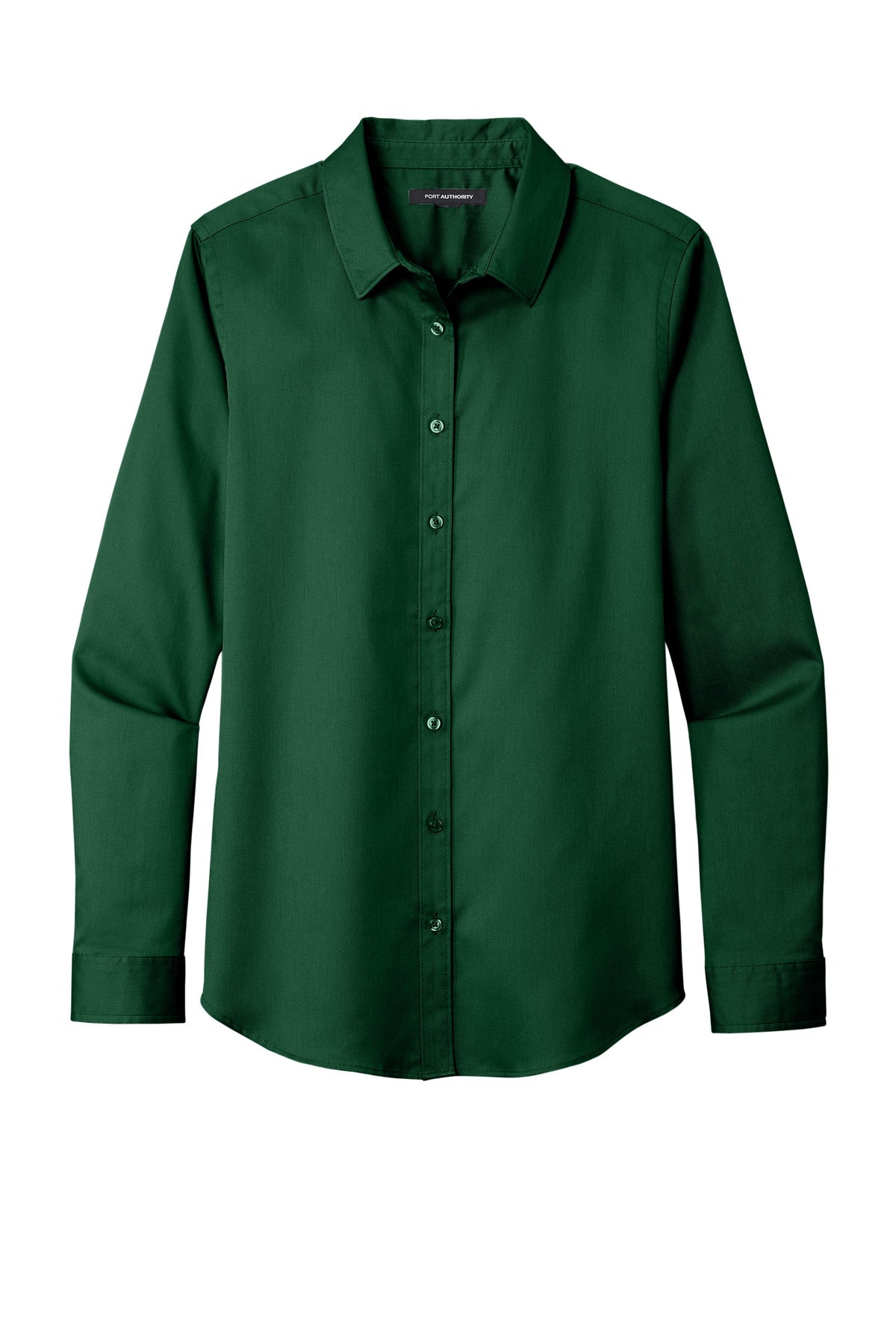Port Authority Women's Long Sleeve SuperPro ReactTwill Shirt - Dark Green