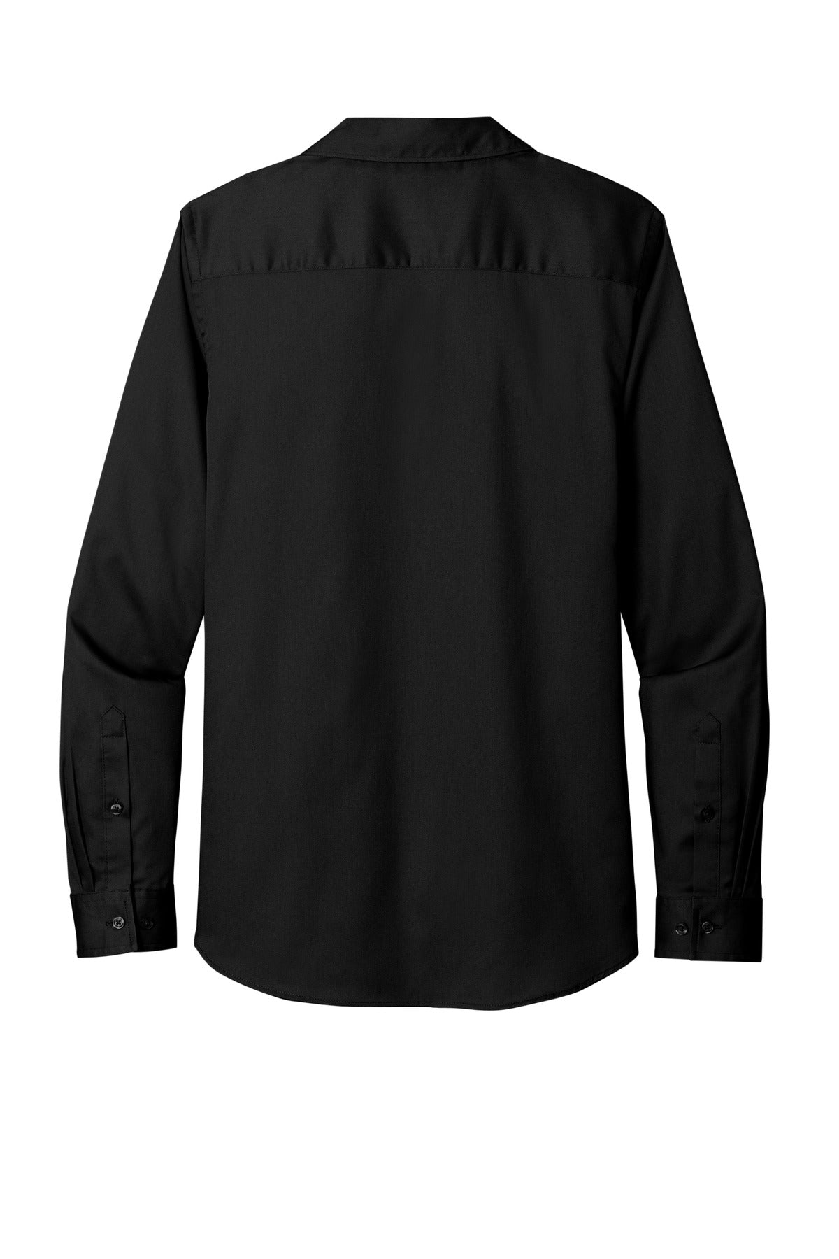 Port Authority Women's Long Sleeve SuperPro ReactTwill Shirt - Deep Black