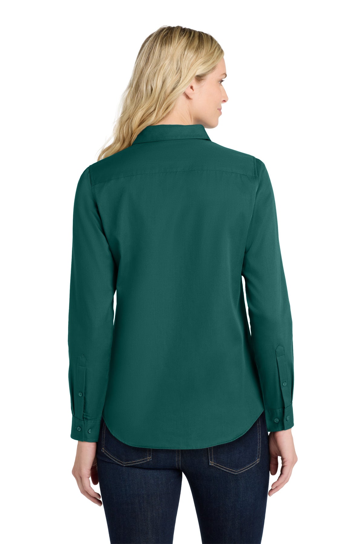 Port Authority Women's Long Sleeve SuperPro ReactTwill Shirt - Marine Green