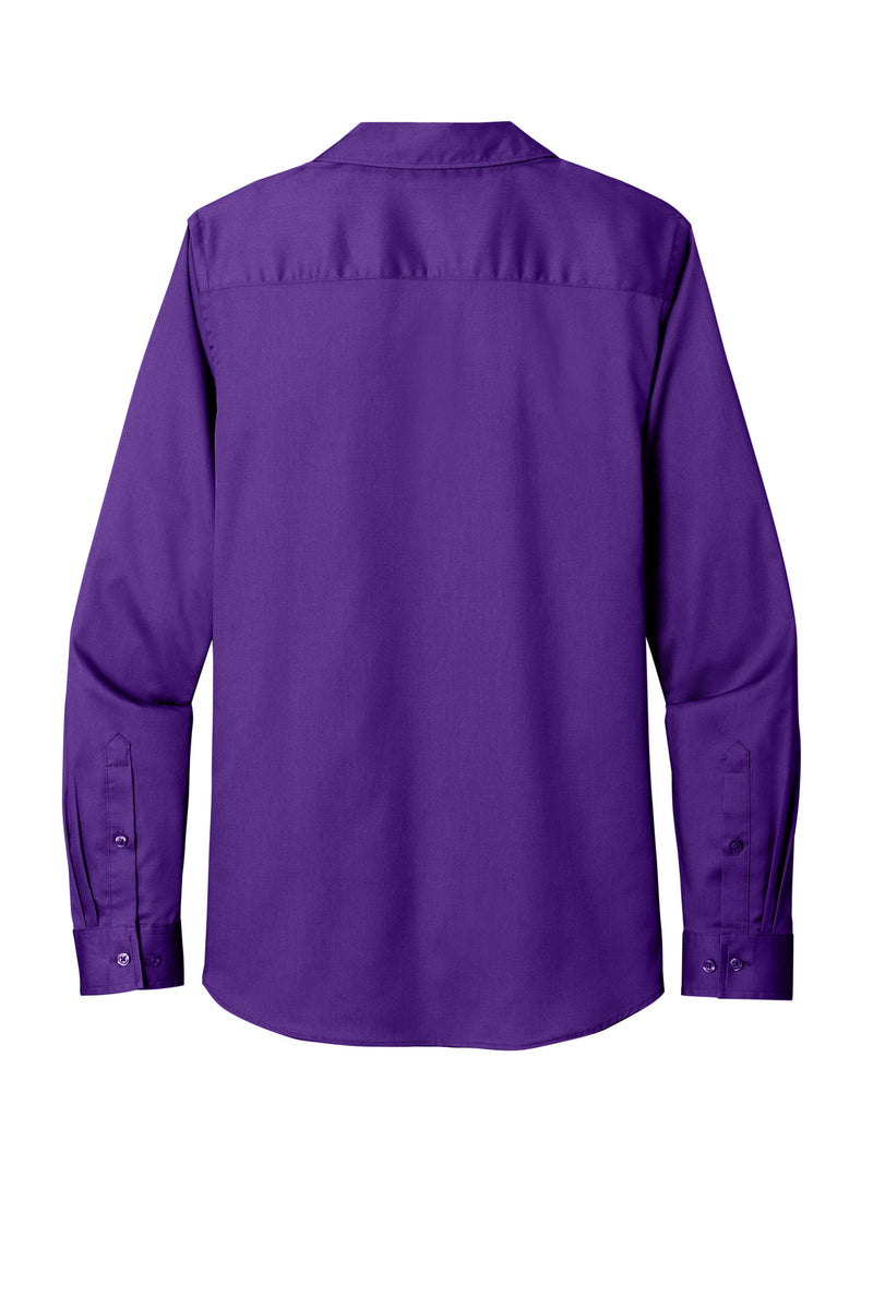 Port Authority Women's Long Sleeve SuperPro ReactTwill Shirt - Purple