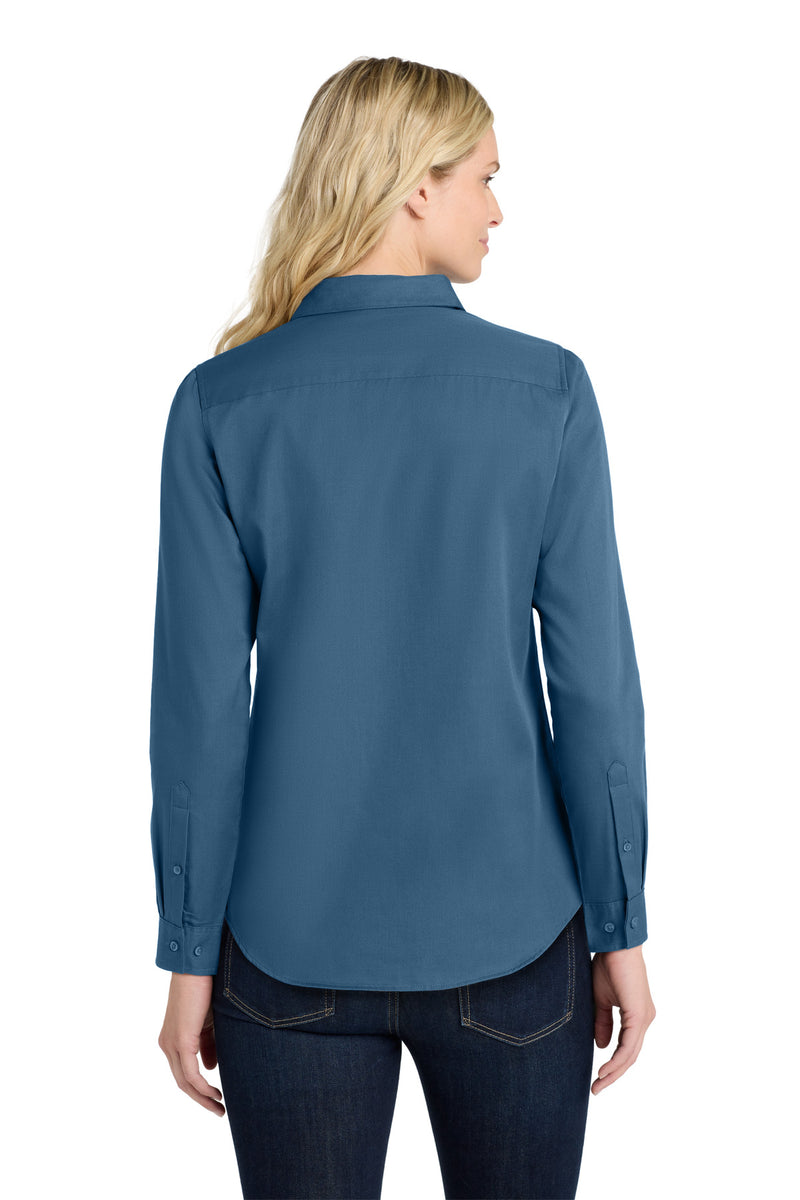 Port Authority Women's Long Sleeve SuperPro ReactTwill Shirt - Regatta Blue