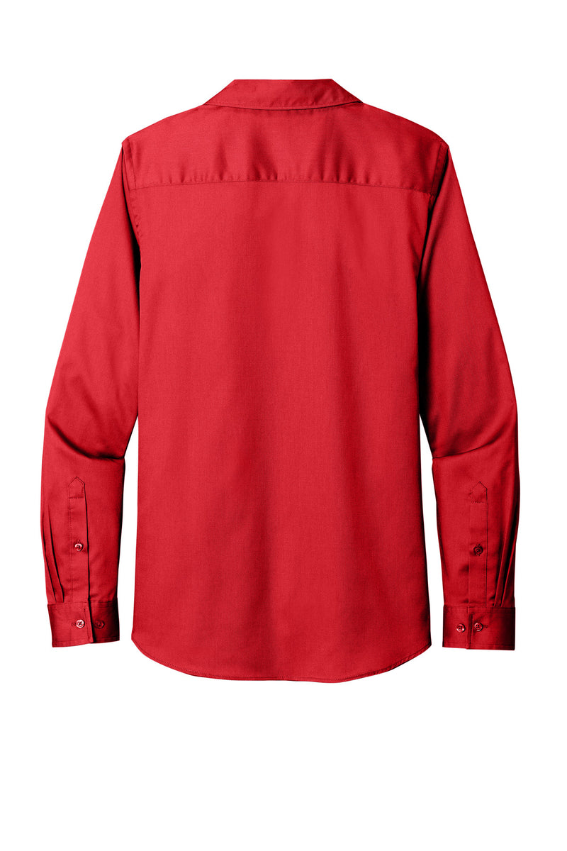 Port Authority Women's Long Sleeve SuperPro ReactTwill Shirt - Rich Red
