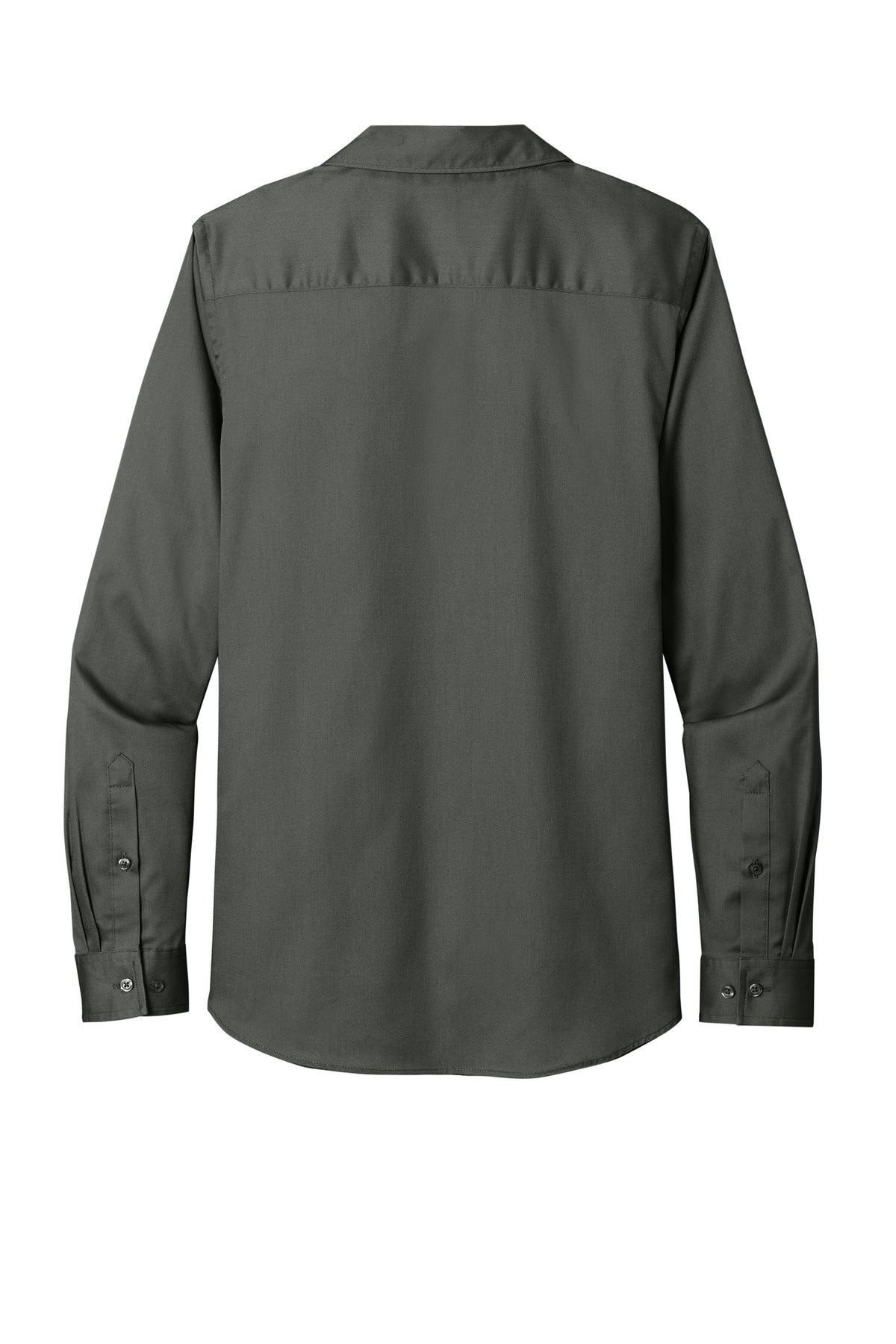 Port Authority Women's Long Sleeve SuperPro ReactTwill Shirt - Storm Grey