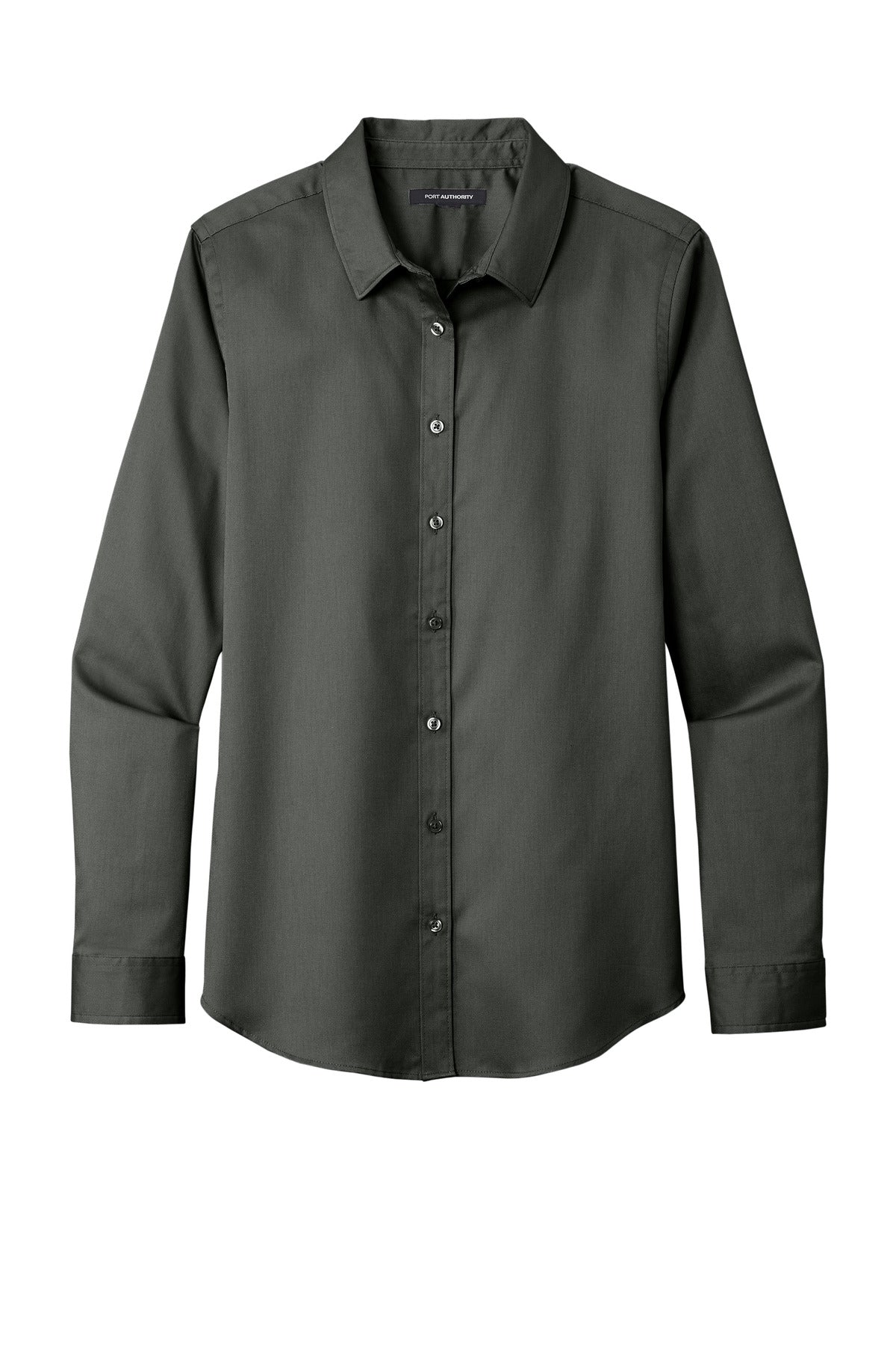 Port Authority Women's Long Sleeve SuperPro ReactTwill Shirt - Storm Grey