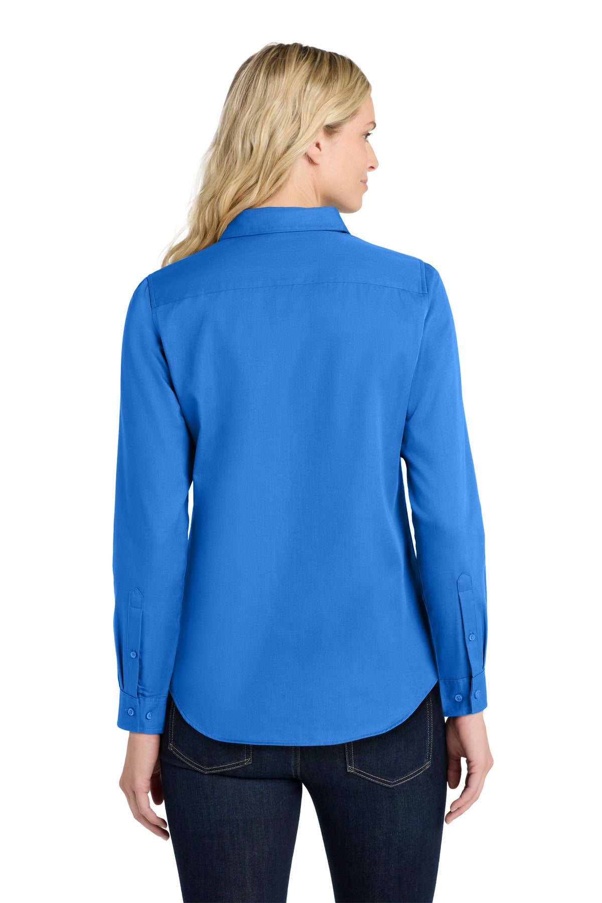 Port Authority Women's Long Sleeve SuperPro ReactTwill Shirt - Strong Blue