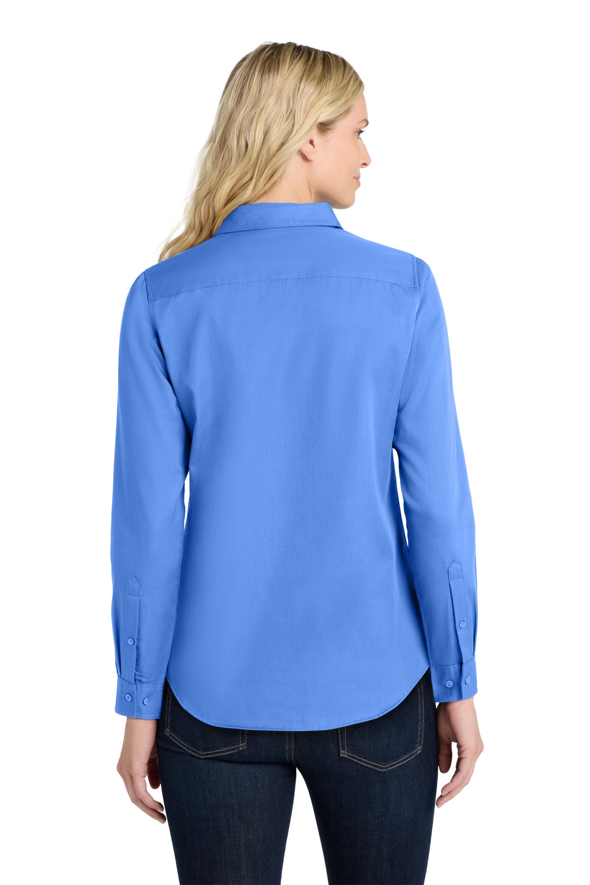 Port Authority Women's Long Sleeve SuperPro ReactTwill Shirt - Ultramarine Blue
