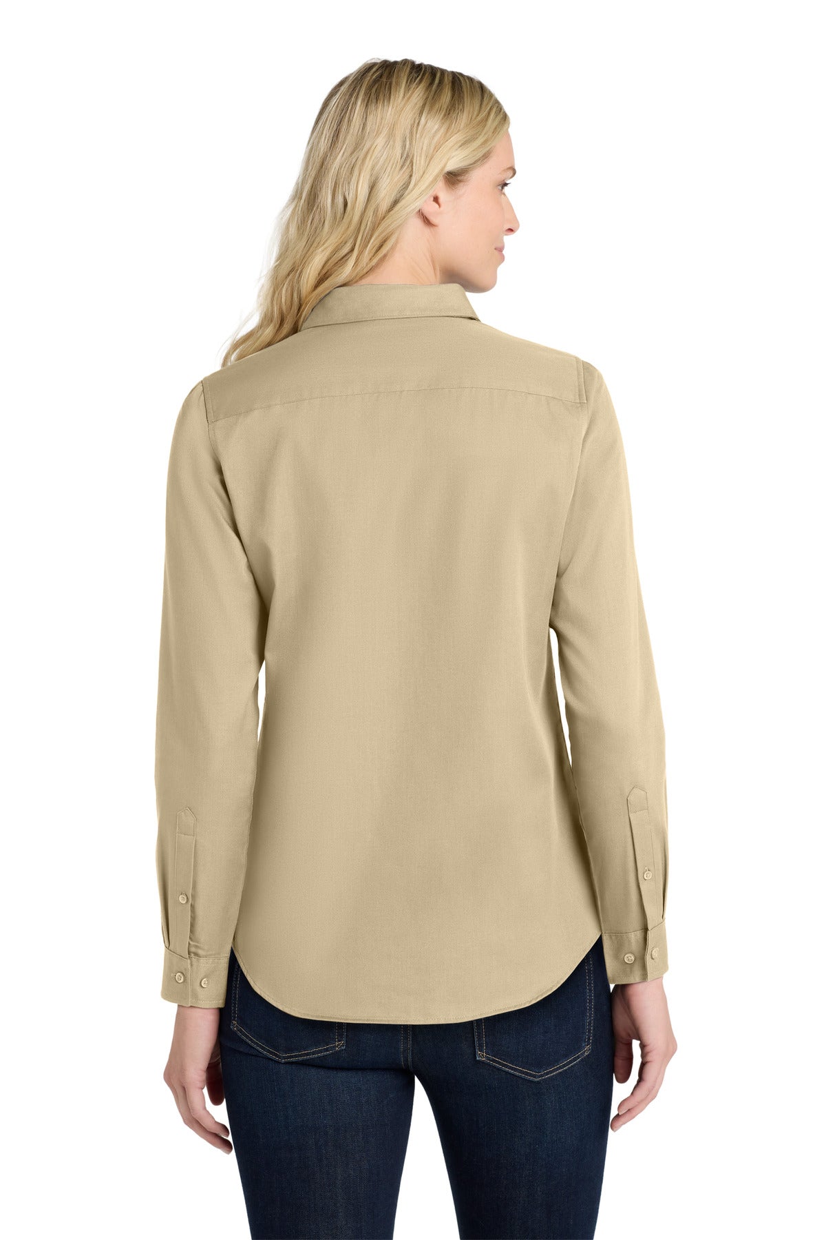 Port Authority Women's Long Sleeve SuperPro ReactTwill Shirt - Wheat