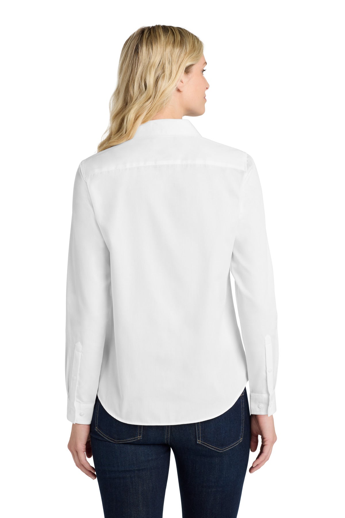 Port Authority Women's Long Sleeve SuperPro ReactTwill Shirt - White