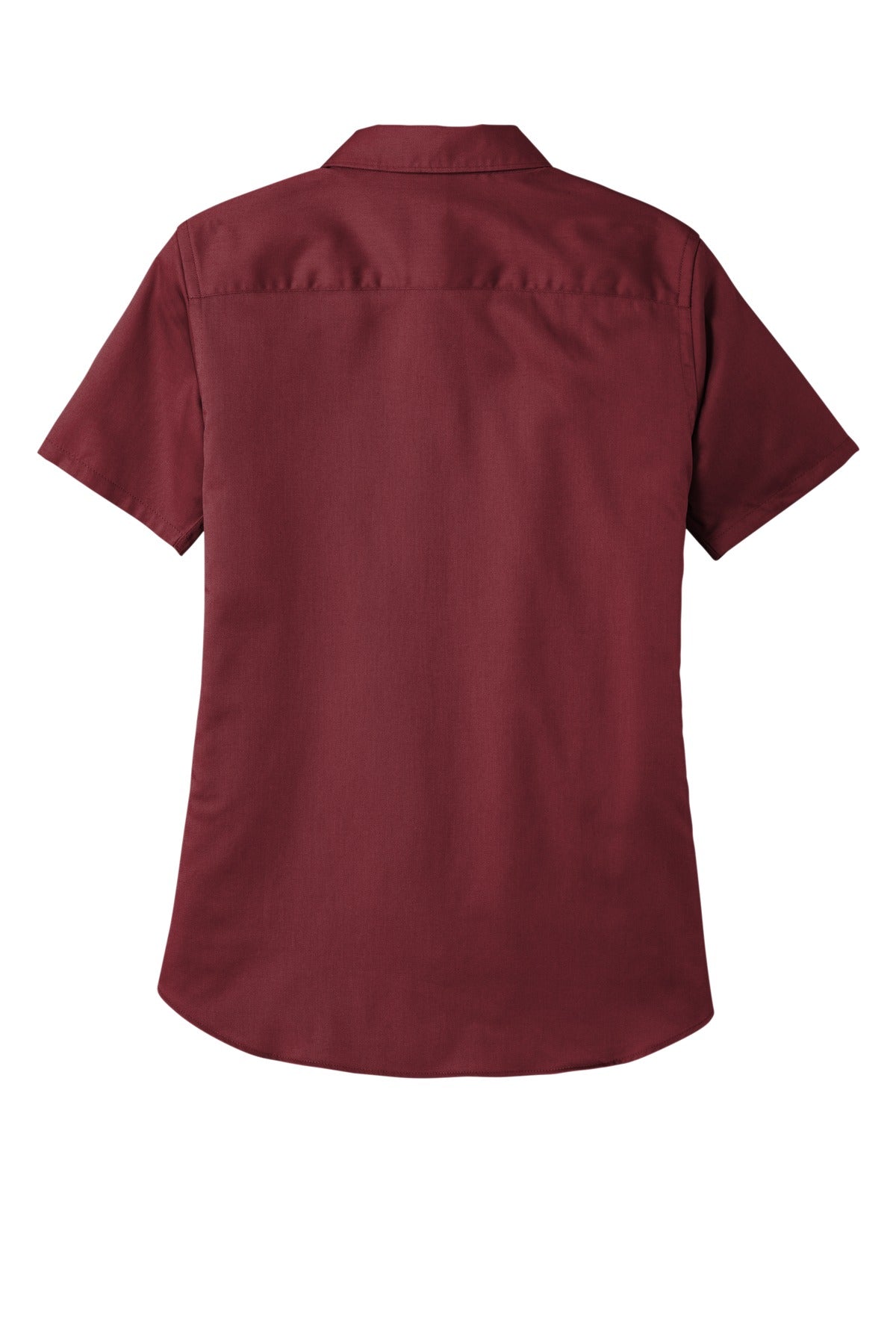 Port Authority Women's Short Sleeve SuperPro ReactTwill Shirt - Burgundy
