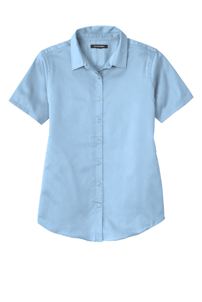 Port Authority Women's Short Sleeve SuperPro ReactTwill Shirt - Cloud Blue