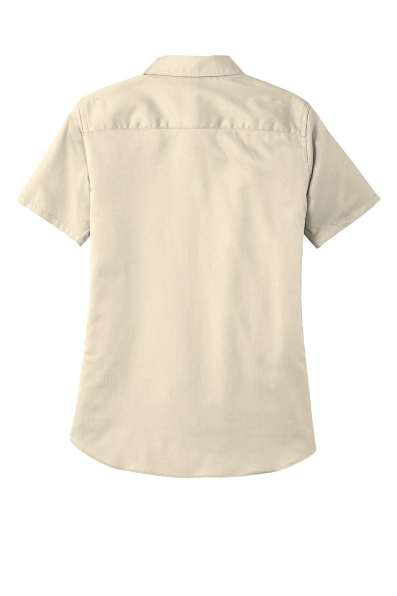 Port Authority Women's Short Sleeve SuperPro ReactTwill Shirt - Ecru