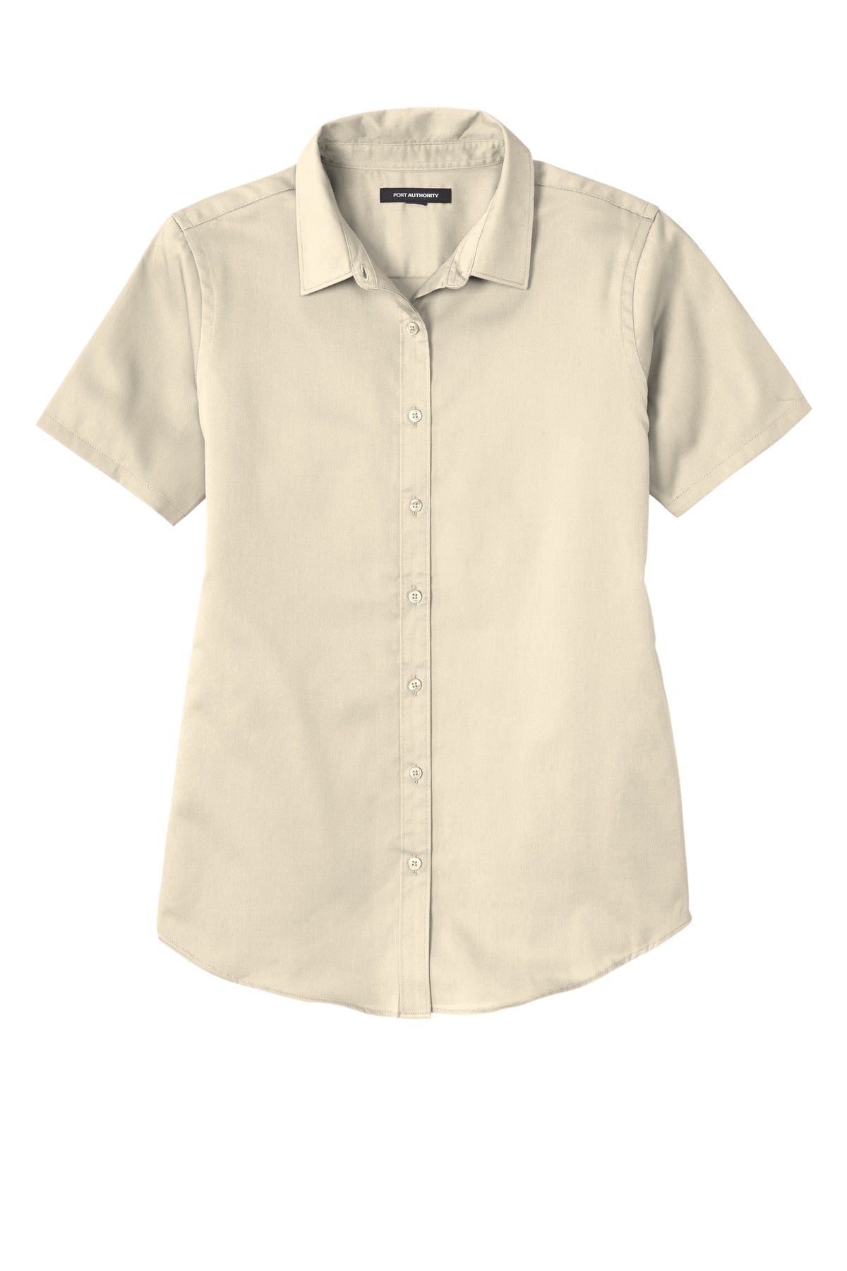 Port Authority Women's Short Sleeve SuperPro ReactTwill Shirt - Ecru