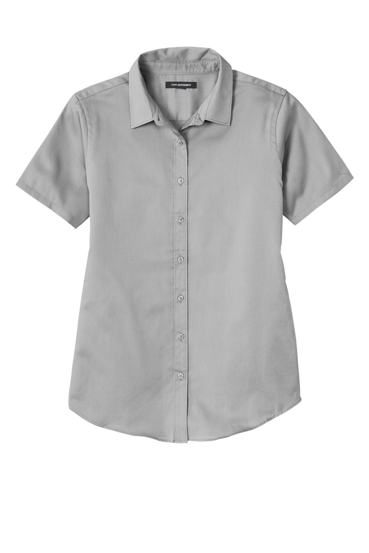 Port Authority Women's Short Sleeve SuperPro ReactTwill Shirt - Gusty Grey