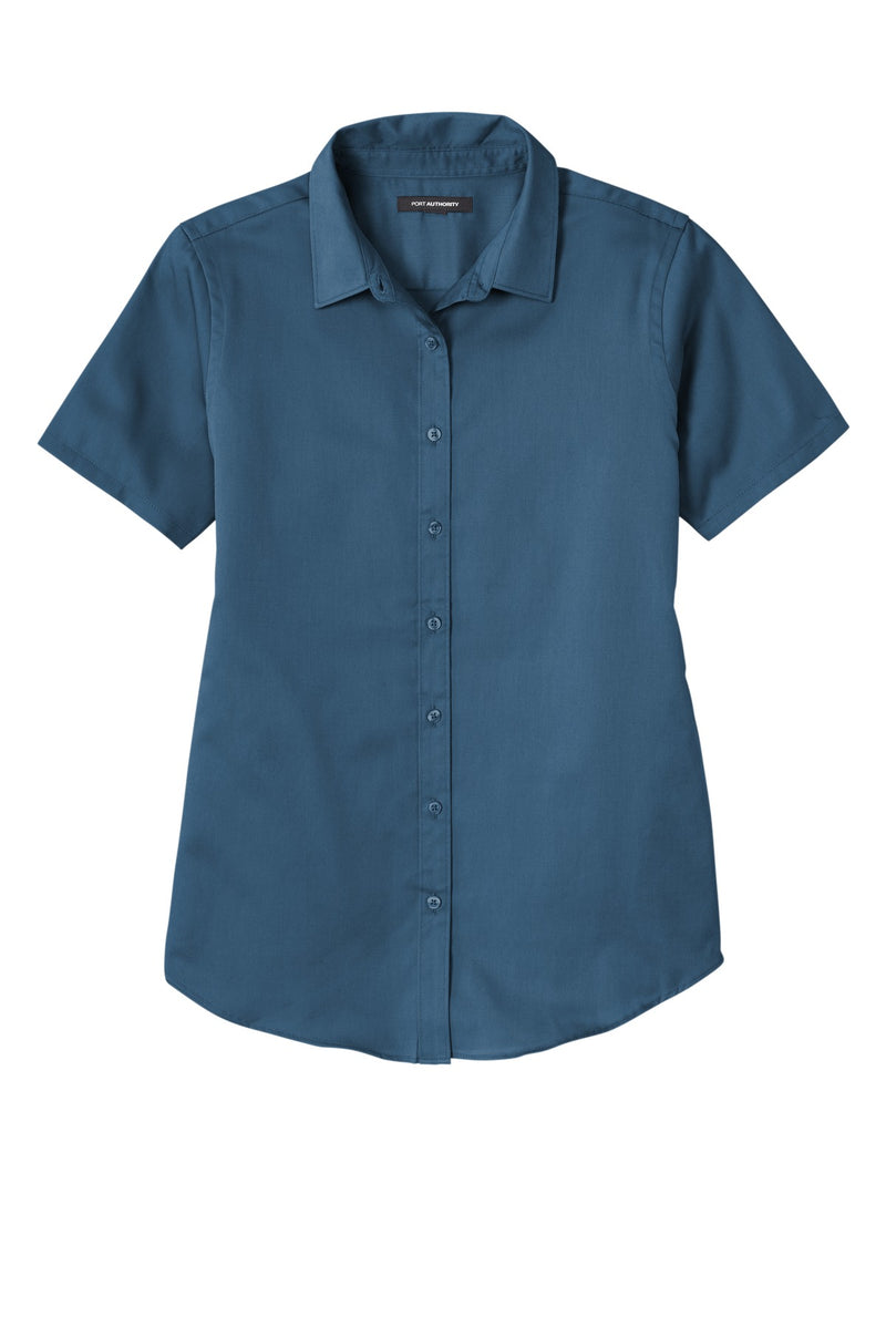 Port Authority Women's Short Sleeve SuperPro ReactTwill Shirt - Regatta Blue
