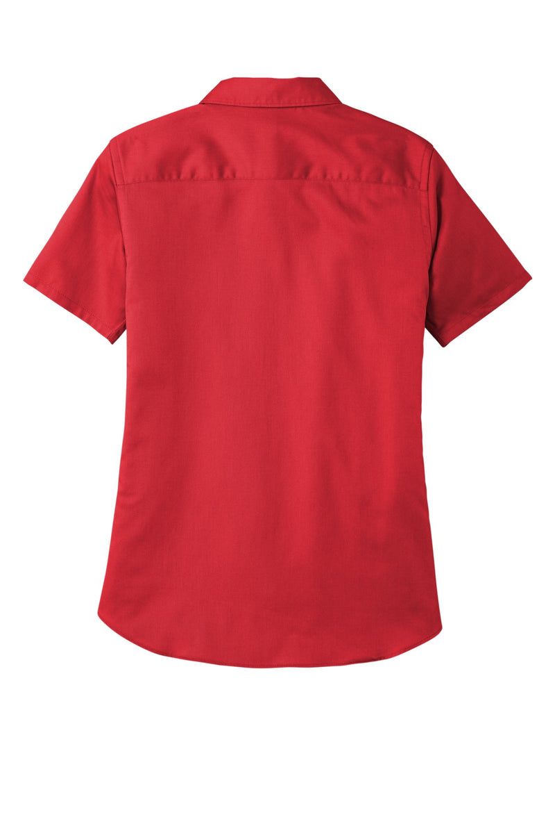 Port Authority Women's Short Sleeve SuperPro ReactTwill Shirt - Rich Red