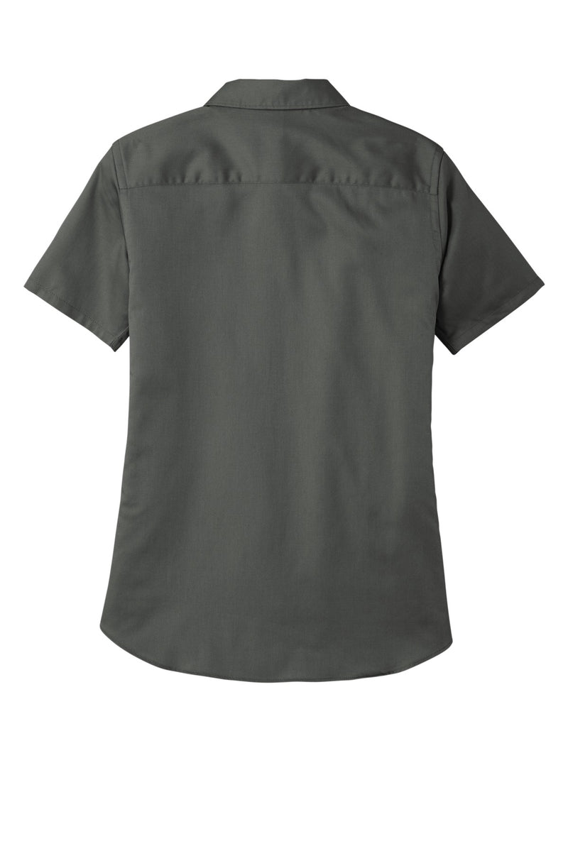 Port Authority Women's Short Sleeve SuperPro ReactTwill Shirt - Storm Grey