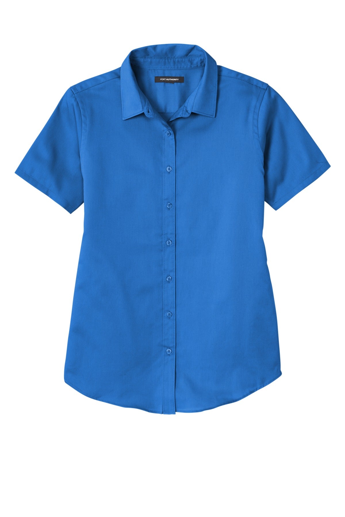 Port Authority Women's Short Sleeve SuperPro ReactTwill Shirt - Strong Blue