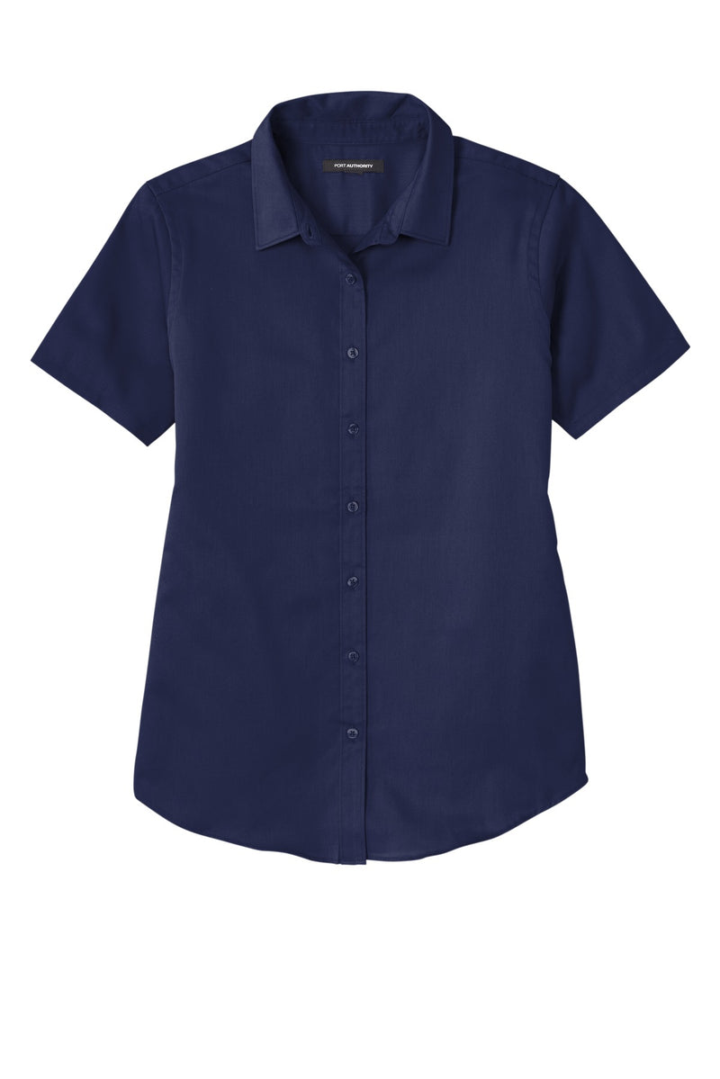 Port Authority Women's Short Sleeve SuperPro ReactTwill Shirt - True Navy