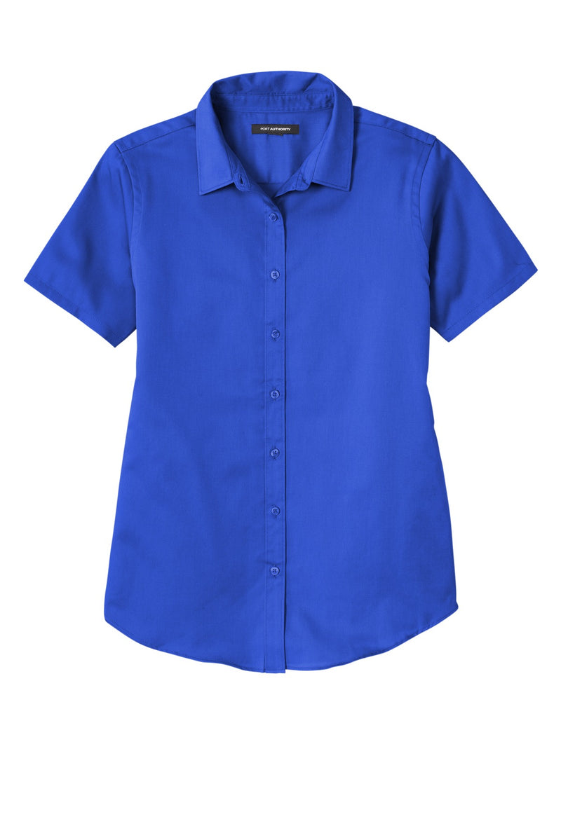 Port Authority Women's Short Sleeve SuperPro ReactTwill Shirt - True Royal