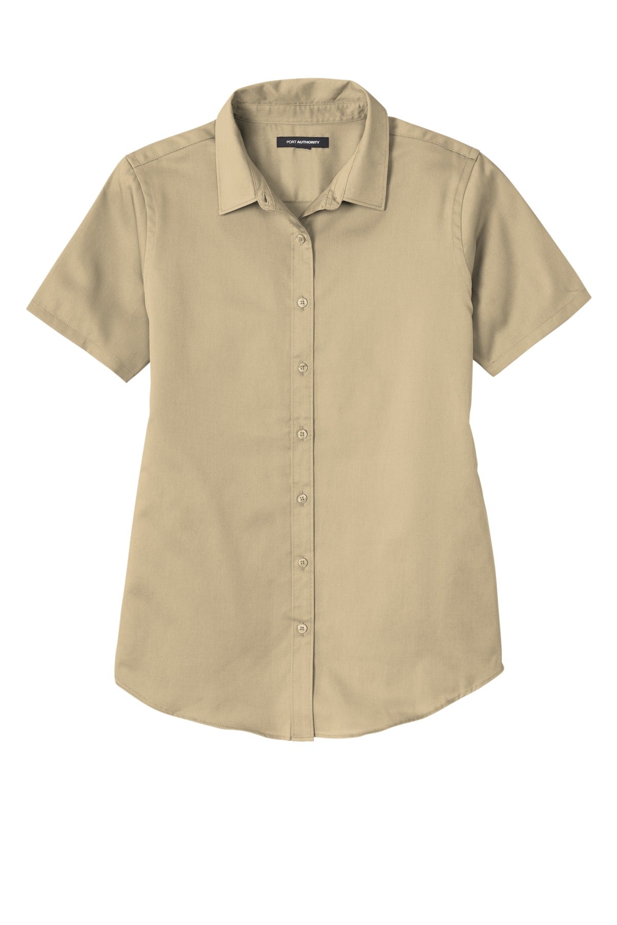 Port Authority Women's Short Sleeve SuperPro ReactTwill Shirt - Wheat