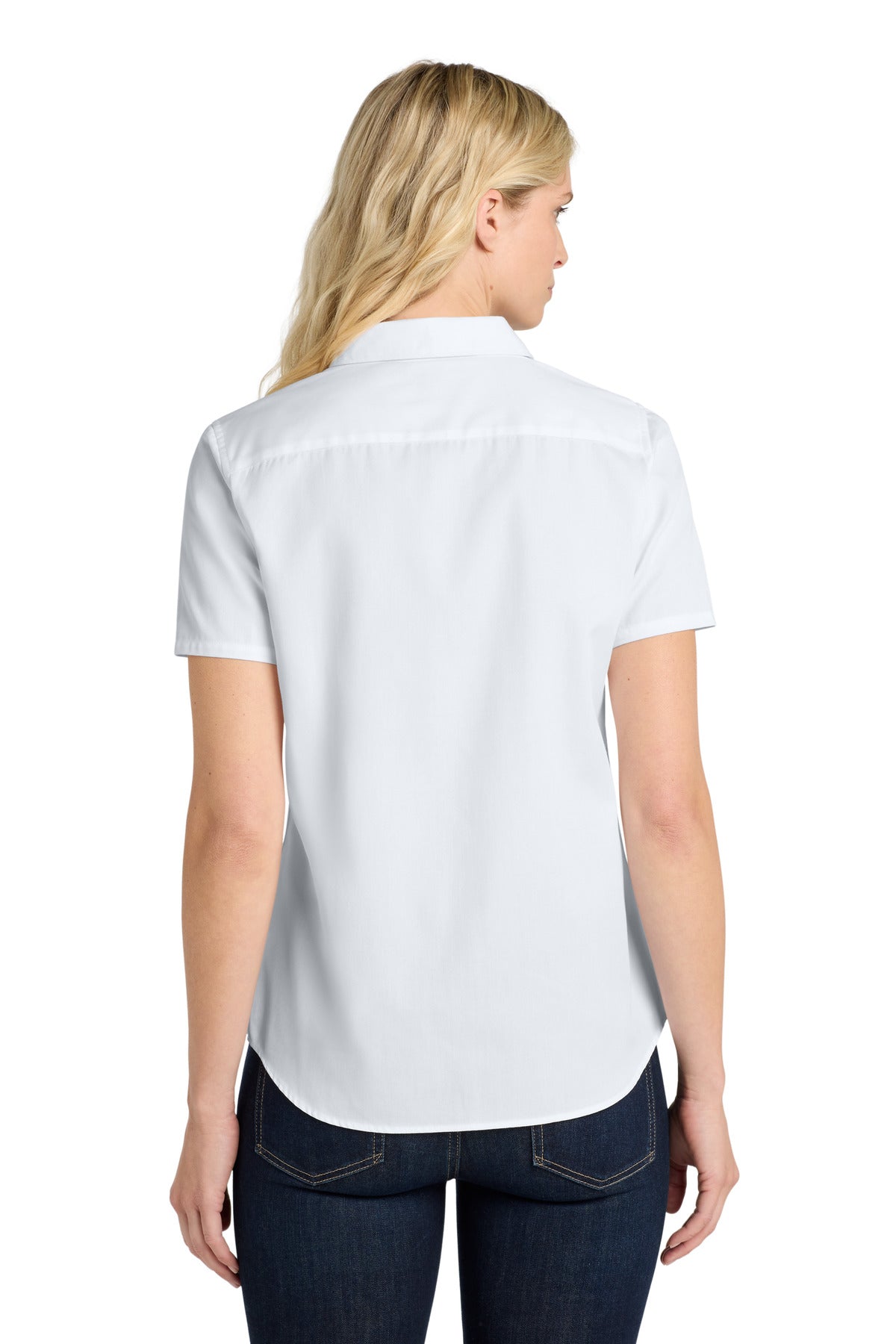 Port Authority Women's Short Sleeve SuperPro ReactTwill Shirt - White
