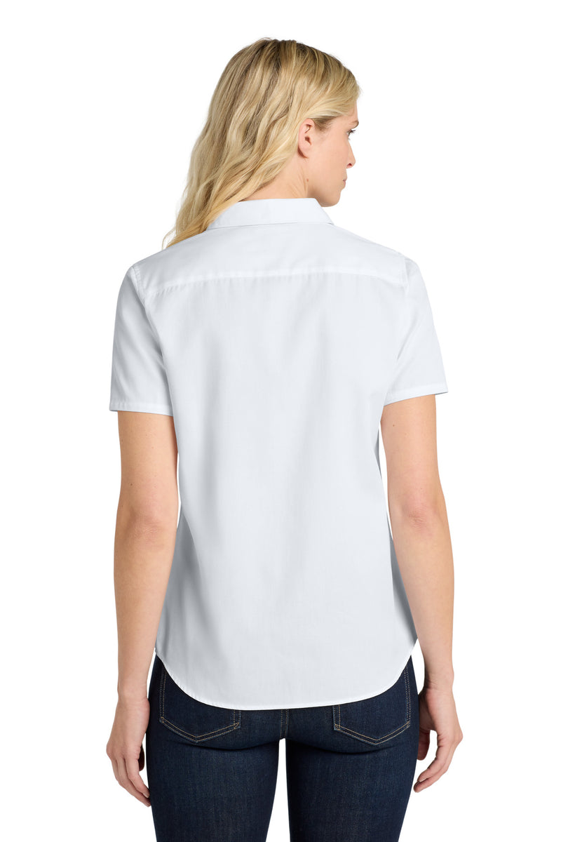 Port Authority Women's Short Sleeve SuperPro ReactTwill Shirt - White