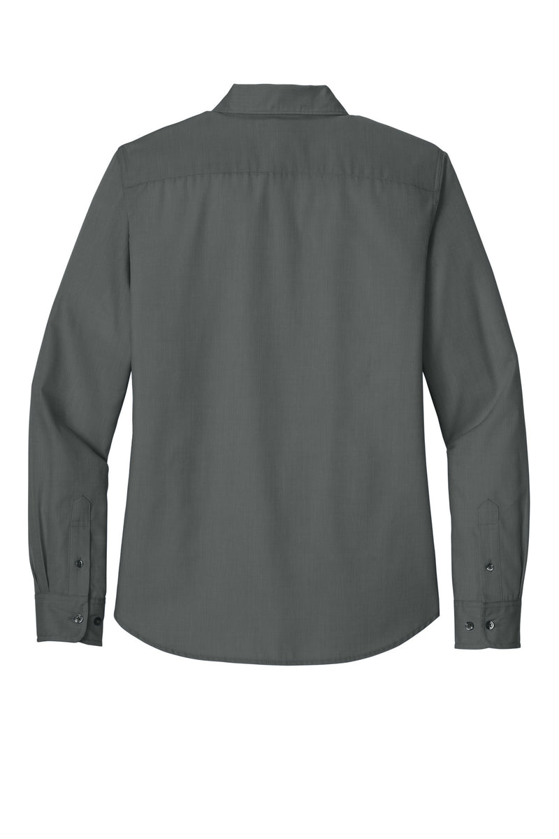 Port Authority Women's Long Sleeve Nailhead Easy Care Shirt - Deep Black