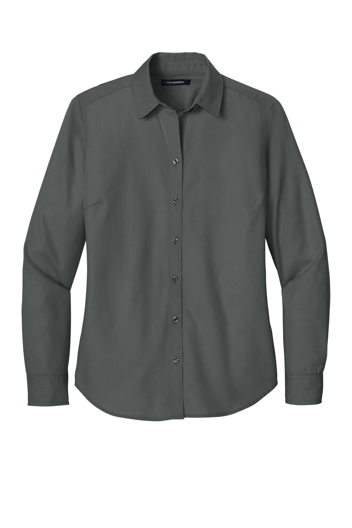 Port Authority Women's Long Sleeve Nailhead Easy Care Shirt - Deep Black
