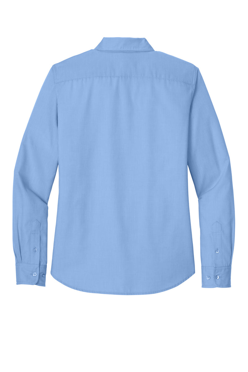 Port Authority Women's Long Sleeve Nailhead Easy Care Shirt - Swiss Blue