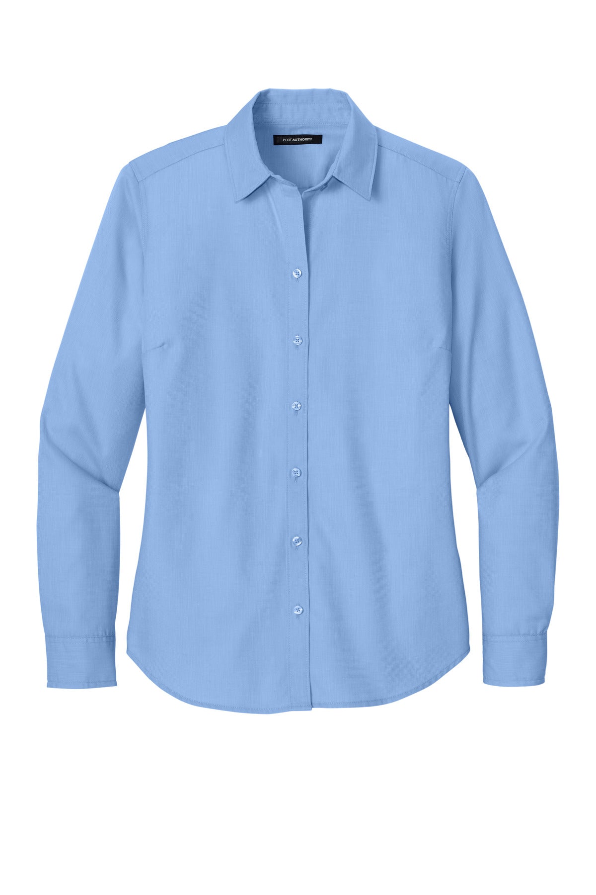 Port Authority Women's Long Sleeve Nailhead Easy Care Shirt - Swiss Blue