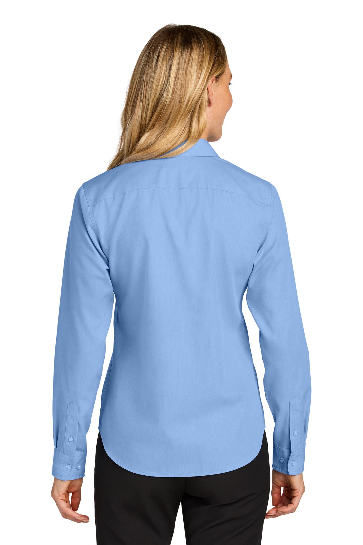 Port Authority Women's Long Sleeve Nailhead Easy Care Shirt - Swiss Blue