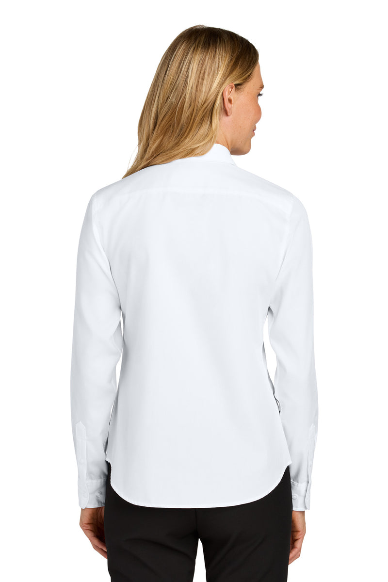 Port Authority Women's Long Sleeve Nailhead Easy Care Shirt - White