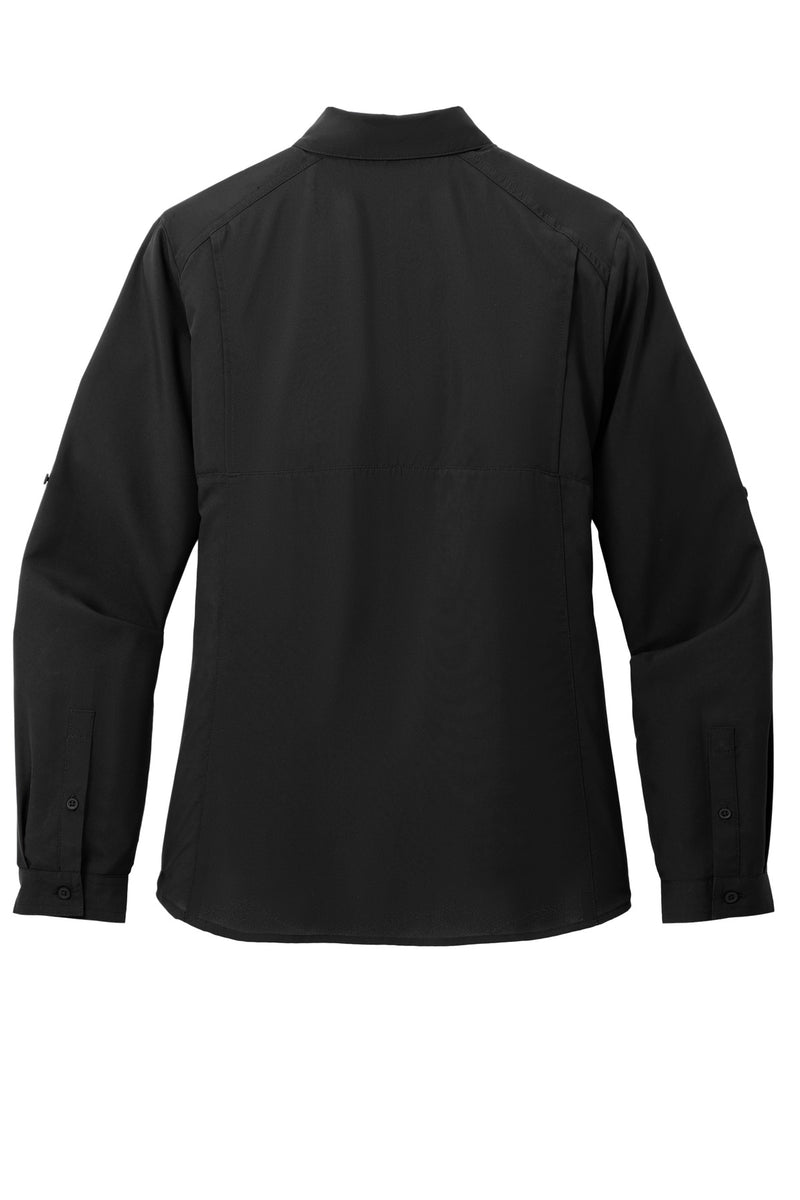 Port Authority Women's Long Sleeve UV Daybreak Shirt - Deep Black
