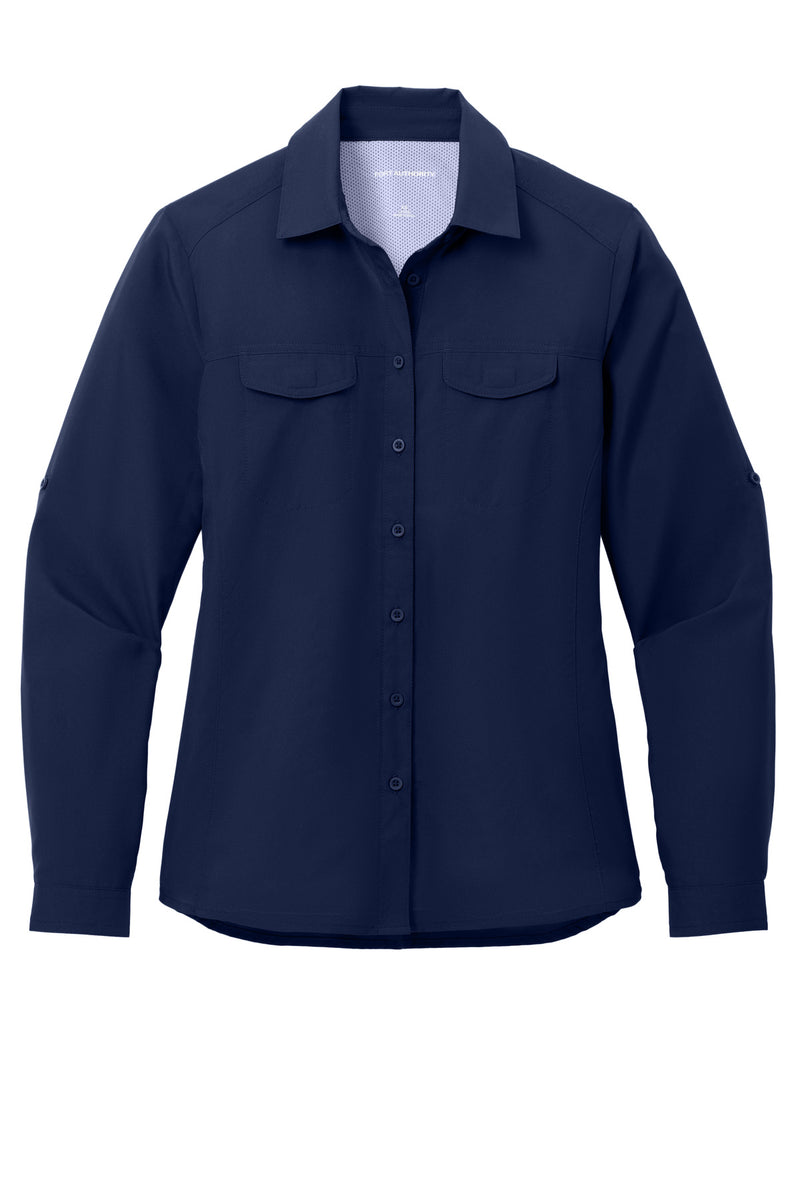 Port Authority Women's Long Sleeve UV Daybreak Shirt - True Navy