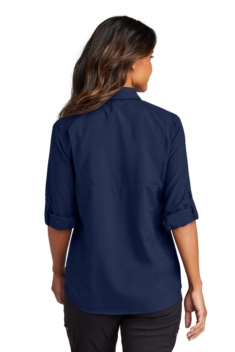 Port Authority Women's Long Sleeve UV Daybreak Shirt - True Navy