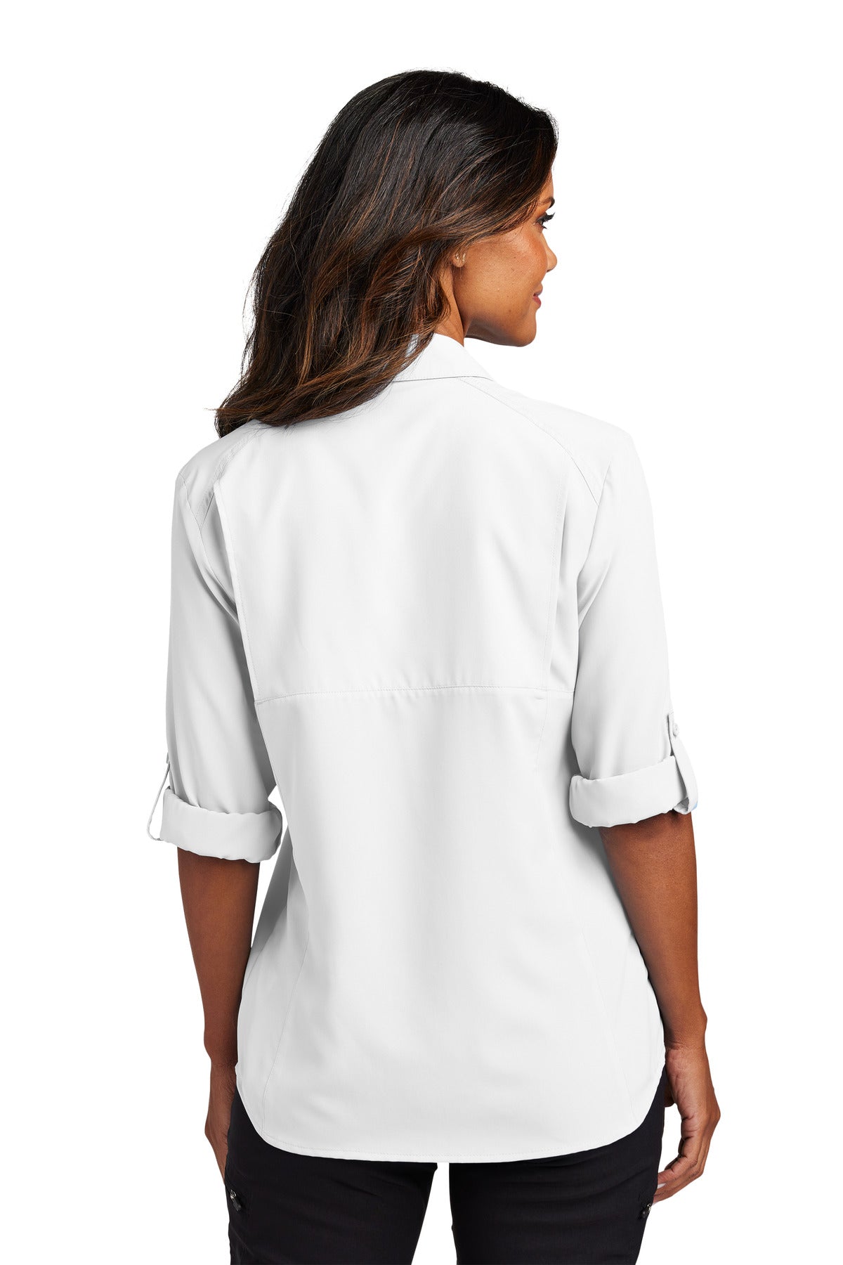 Port Authority Women's Long Sleeve UV Daybreak Shirt - White