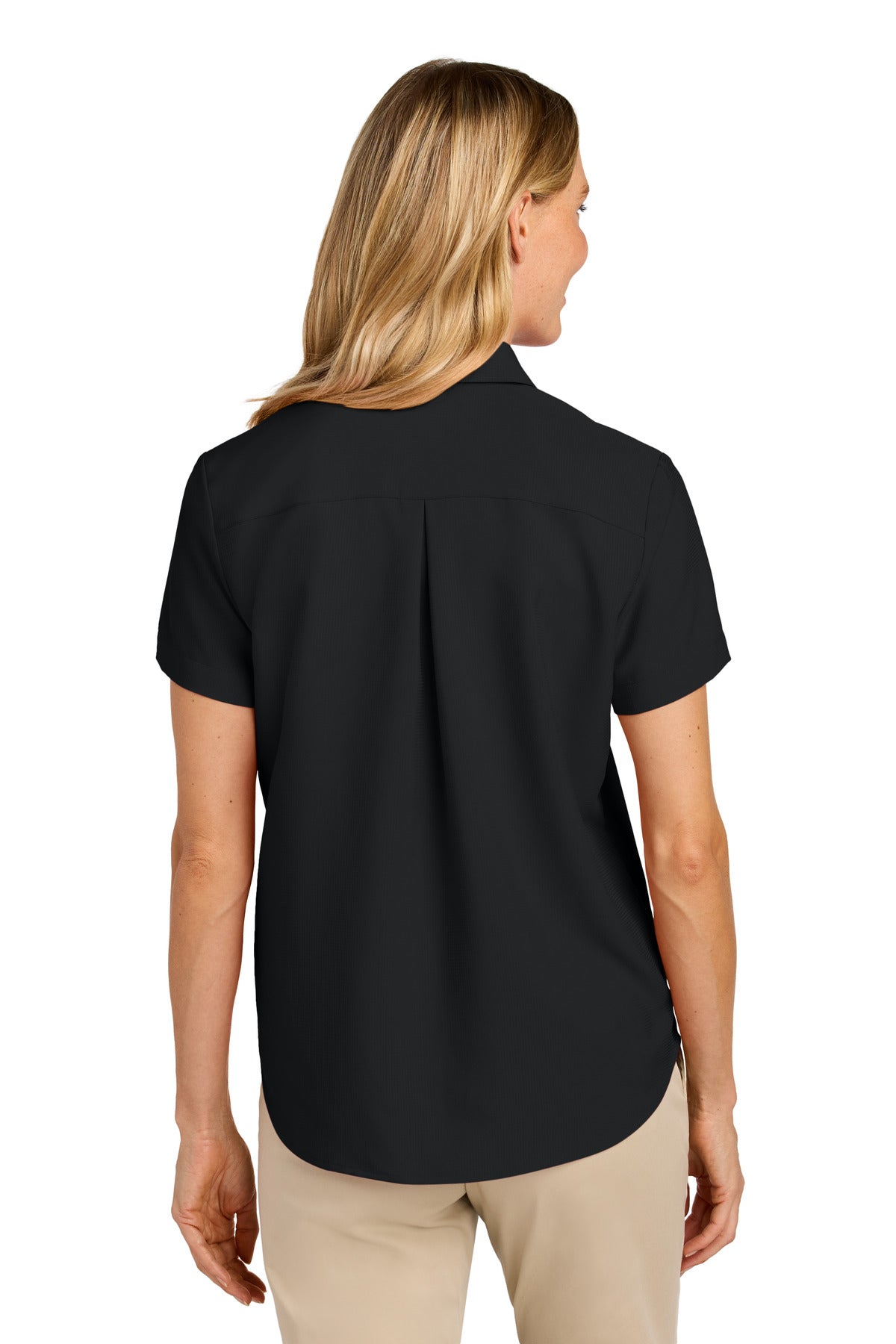 Port Authority Women's Short Sleeve UV Dockside Shirt - Deep Black