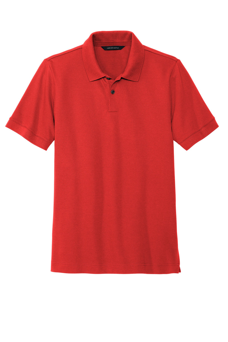 Mercer+Mettle Stretch Heavyweight Pique Polo - Apple Red