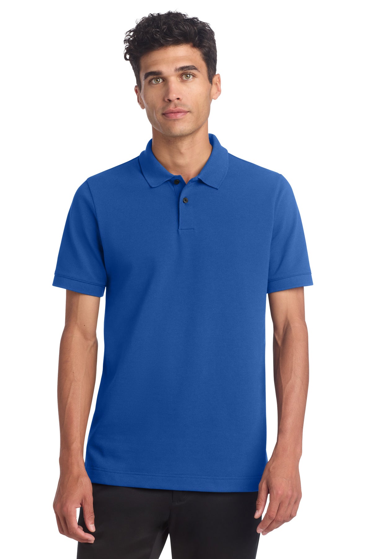 Mercer+Mettle Stretch Heavyweight Pique Polo - Blue Note