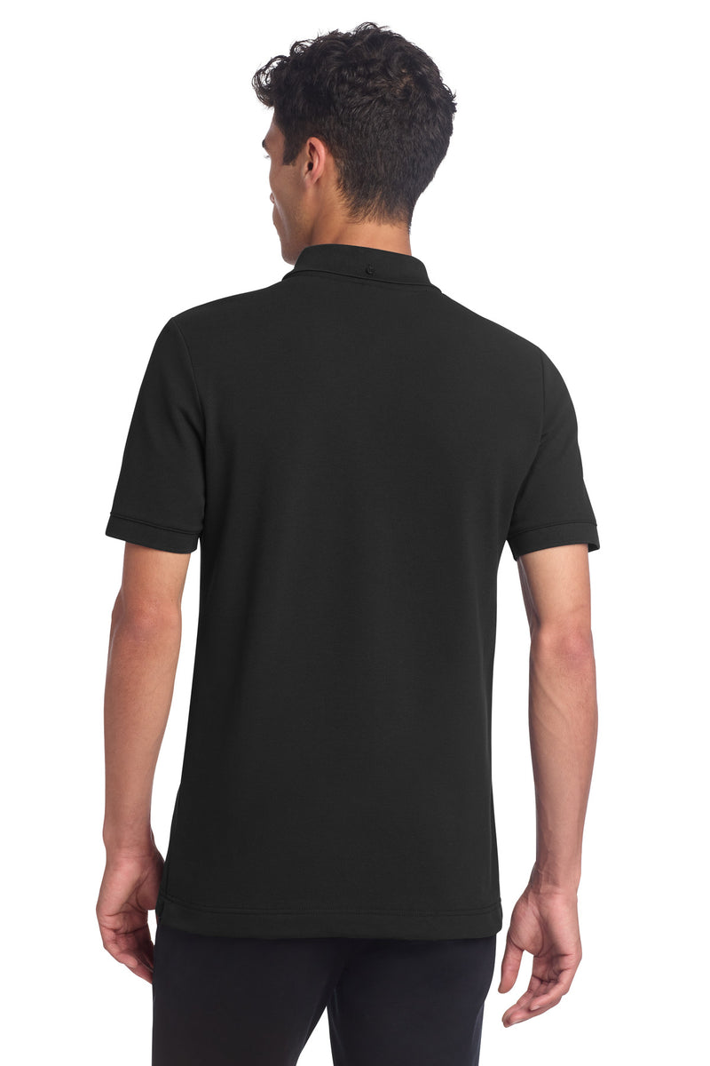 Mercer+Mettle Stretch Heavyweight Pique Polo - Deep Black