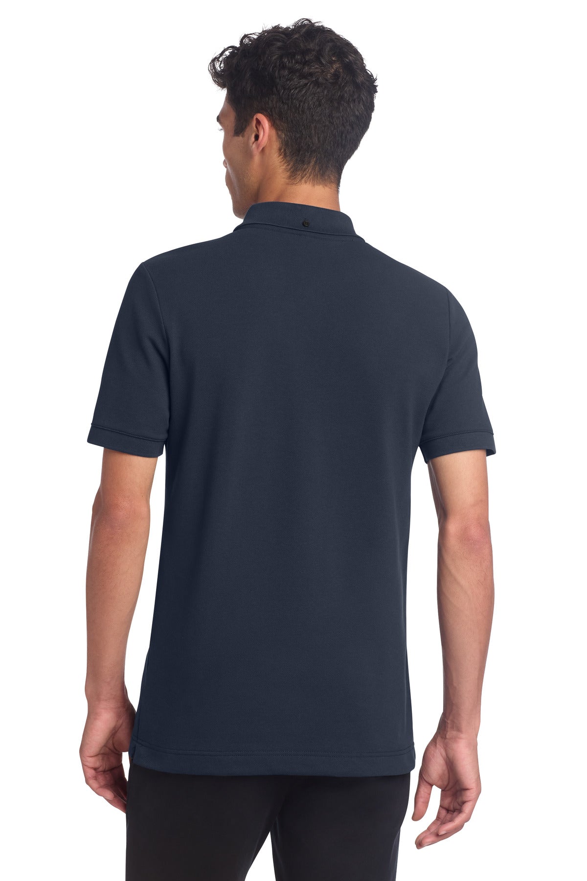 Mercer+Mettle Stretch Heavyweight Pique Polo - Night Navy