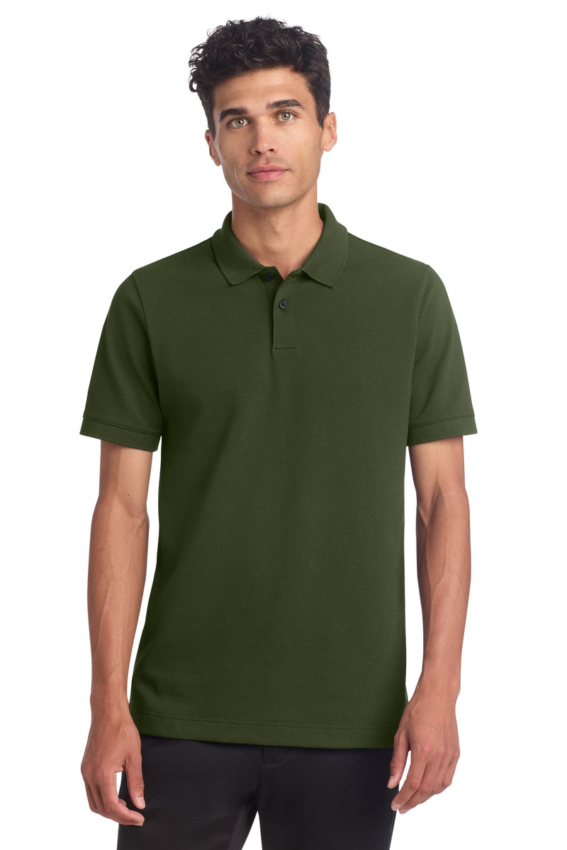 Mercer+Mettle Stretch Heavyweight Pique Polo - Townsend Green