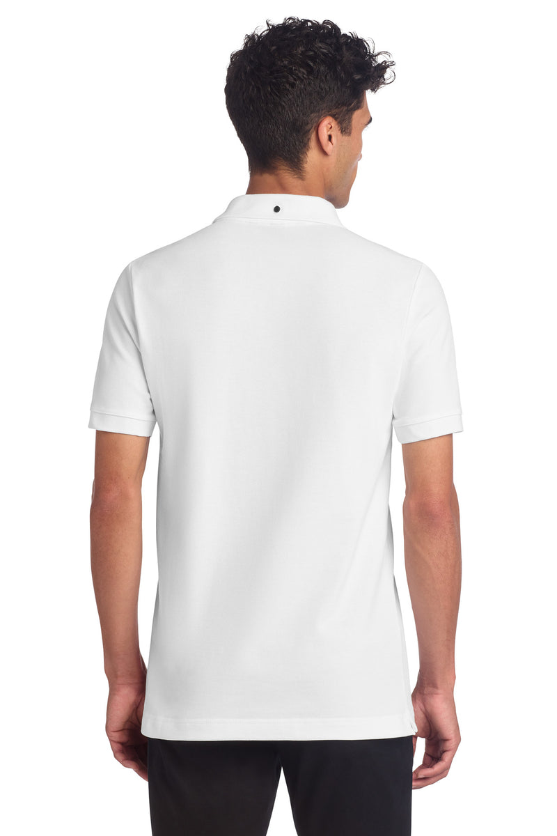 Mercer+Mettle Stretch Heavyweight Pique Polo - White