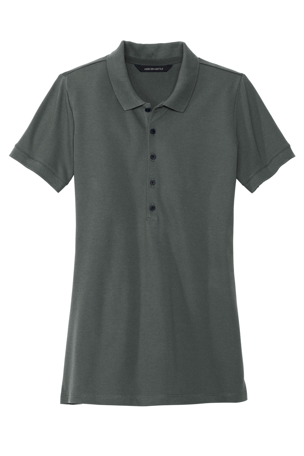 Mercer+Mettle Women's Stretch Heavyweight Pique Polo - Anchor Grey