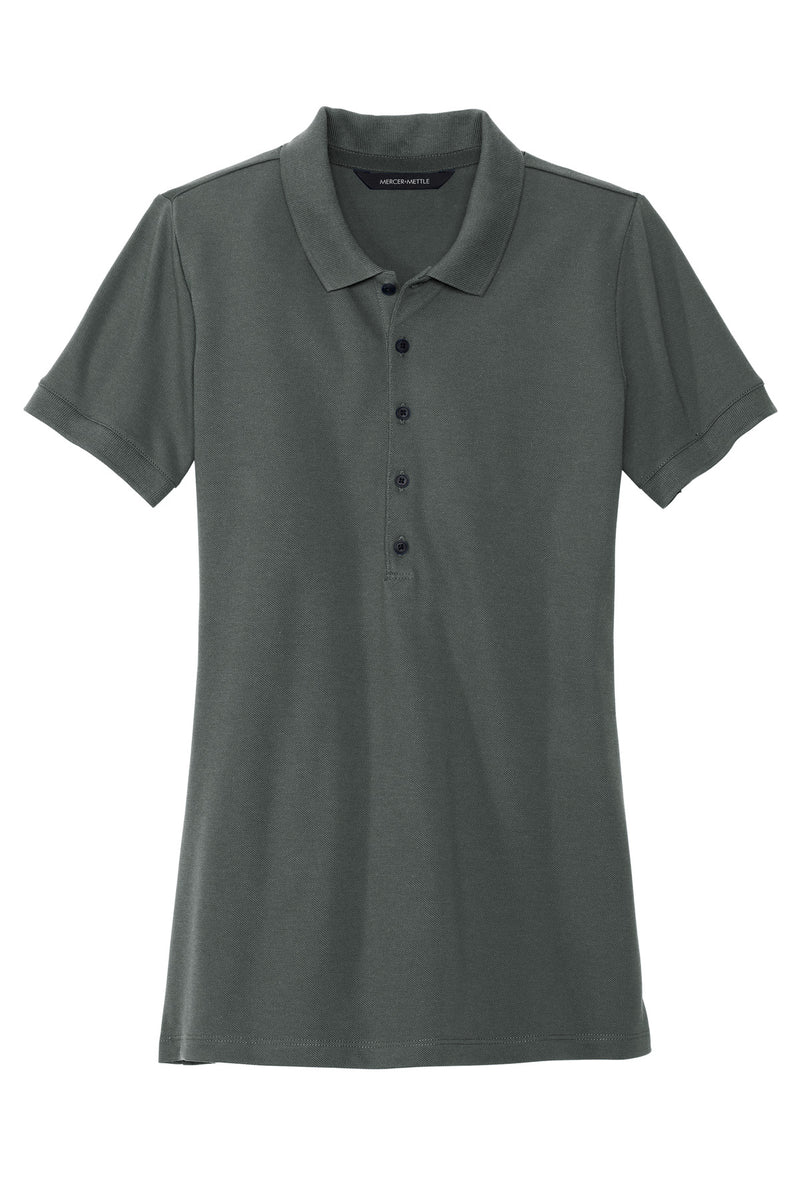 Mercer+Mettle Women's Stretch Heavyweight Pique Polo - Anchor Grey