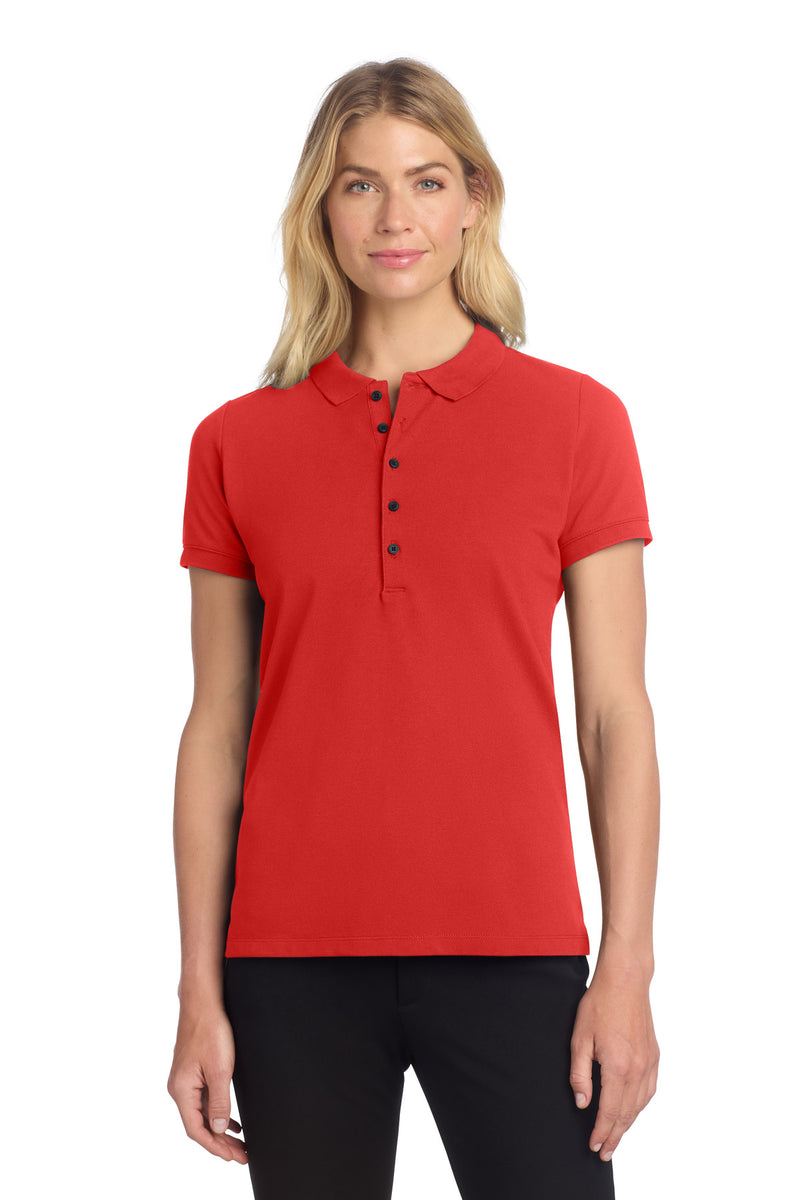 Mercer+Mettle Women's Stretch Heavyweight Pique Polo - Apple Red