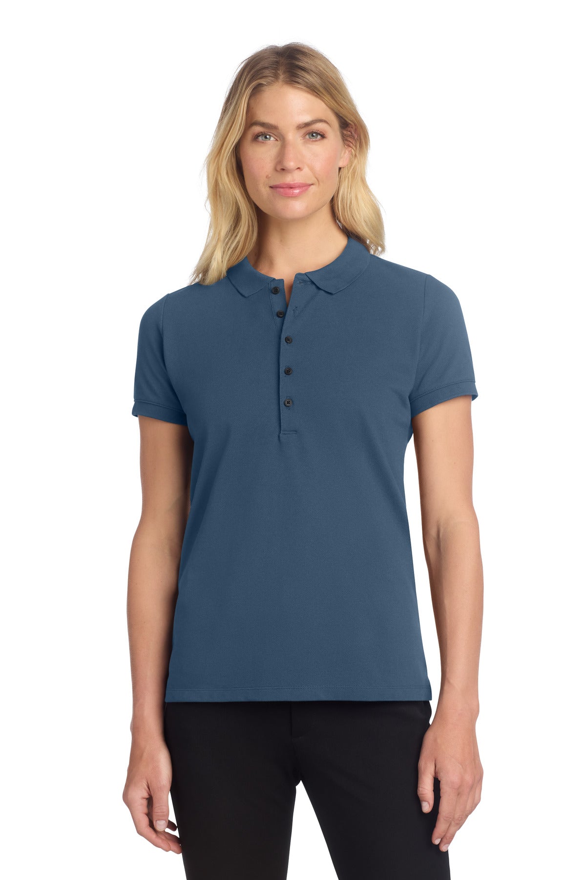Mercer+Mettle Women's Stretch Heavyweight Pique Polo - Insignia Blue