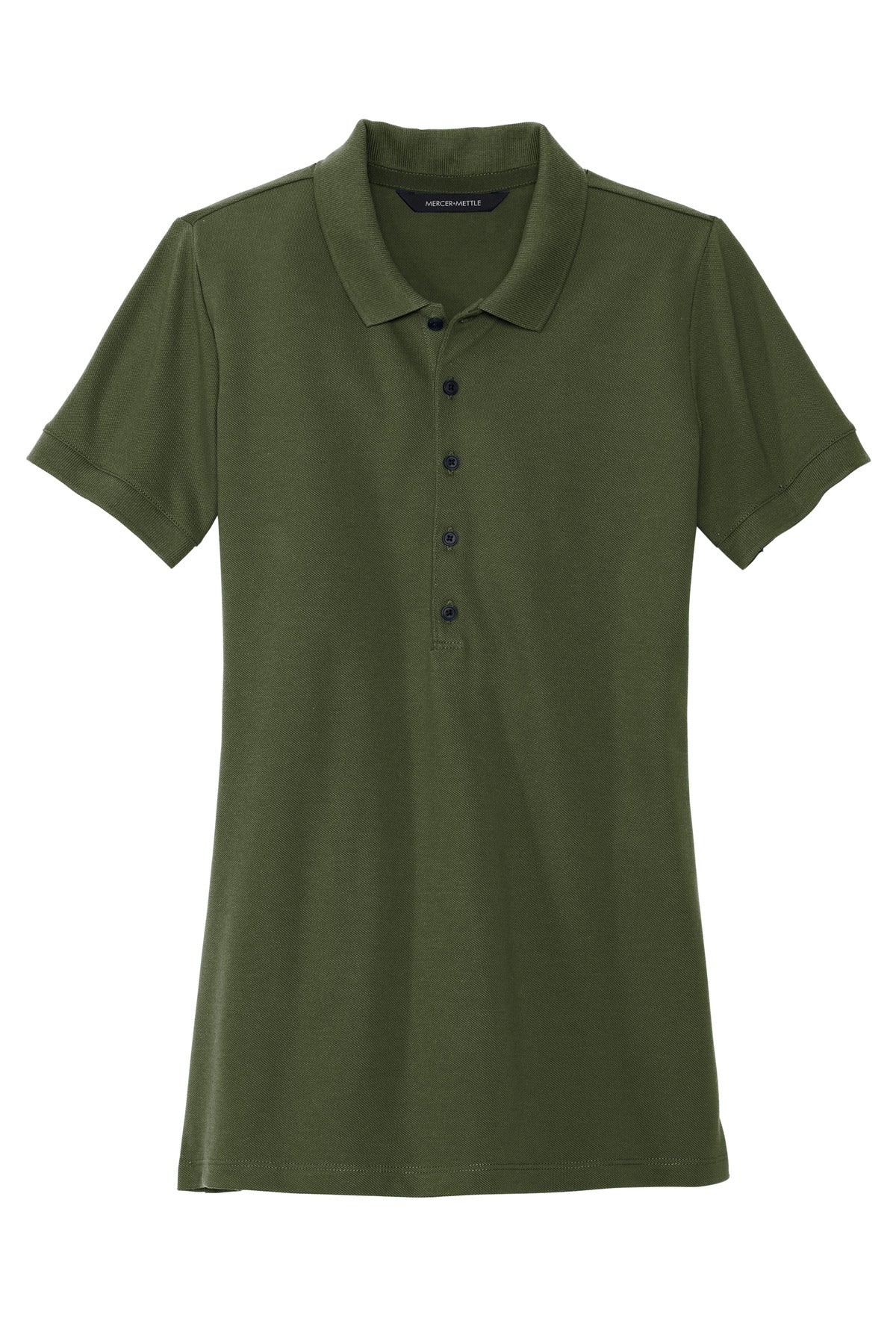 Mercer+Mettle Women's Stretch Heavyweight Pique Polo - Townsend Green